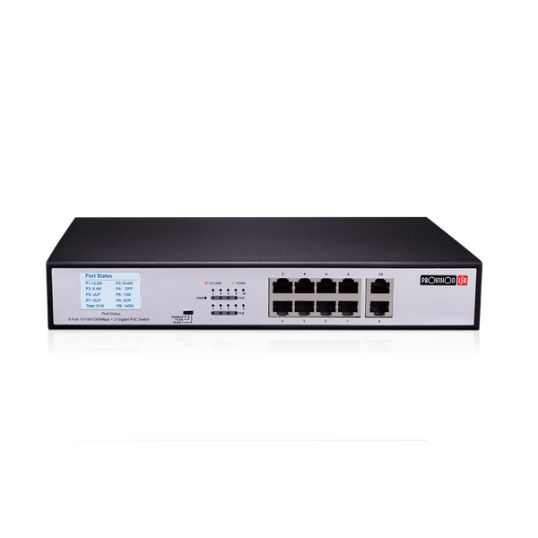 PROVISION ISR POES-08 (2H) 140G + 2G SWITCH POE HIGH POWER 10 MBPS