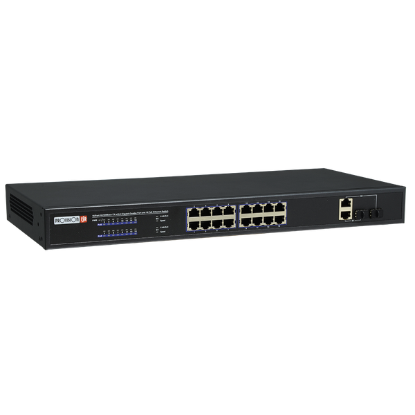 PROVISION ISR POES-16250 + 2Combo Switch PoE 10 porte 10/100 Mbps + 2Combo
