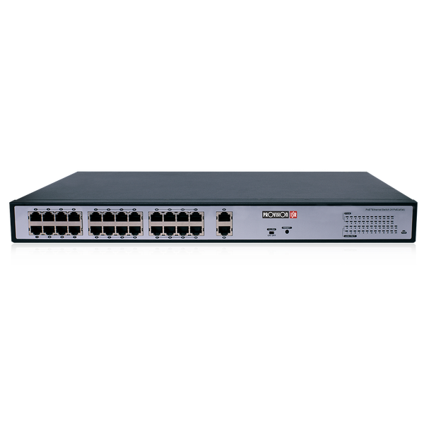 PROVISION ISR POES-24300C + 2G Switch PoE 24 porte 10/100 Mbps + 2G