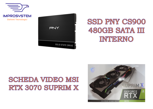 BUNDLE MSI RTX3070 SUPRIM X + SSD PNY CS900 480GB SATA III